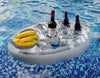 Spot New Pvc Inflatable Porous Tray Cup Holder Water Food Floating Tray Portable Beverage Fruit Cup Holder