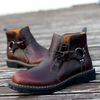 Men's Tooling Boots British Style Mid-Top High-Top Leather Shoes