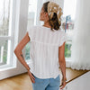 Cotton White Short-sleeved Blouse Casual Loose Summer Women Tops - Women's Top - Verzatil 