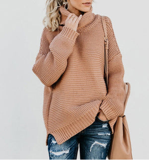 sweater temperament commuter high collar pullover sweater - Verzatil 