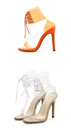 Jelly Transparent Heel Sandals - Women's shoes - Verzatil 