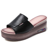 Leather platform sandals for women - Women's shoes - Verzatil 
