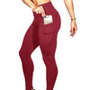 Mobile phone pocket leggings female high elastic  high waist yoga pants - Verzatil 