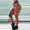 Colorful jacquard high waist print sports fitness bottoming yoga pants - Verzatil 