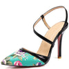 Printed baotou stiletto women's shoes pointed big size ladies high heels - Women's shoes - Verzatil 