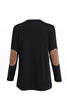 Round neck button patch T-shirt - Verzatil 