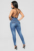Ripped hole fashion Jeans Women High Waist - Women's Bottom - Verzatil 