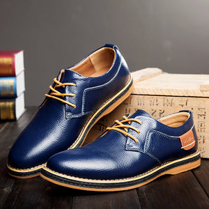Rippled Leather Leu Oxfords Shoes - Verzatil 