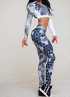 Printed sports yoga pants and Yoga top set - Verzatil 