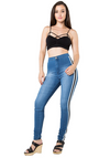 Explosive high-elastic side webbing sports jeans - Women's Bottom - Verzatil 