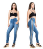Explosive high-elastic side webbing sports jeans - Women's Bottom - Verzatil 