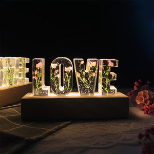 Eternal Flower USB Power LED Night Light LOVE - Verzatil 