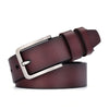 Leather Cowskin Vintage Jean Belt Pin Buckle Simple Men's Belt Wide - Verzatil 