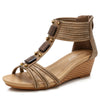 Sexy Sweet Mother Shoes Back Zipper Platform Roman Shoes - Women's shoes - Verzatil 