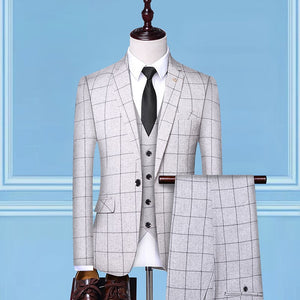 Men's Suits, Checkered, Three-Piece Suits - Verzatil 