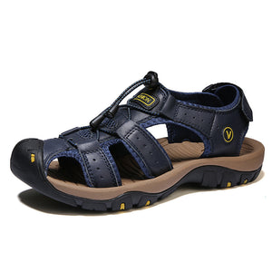 Baotou Anti-Collision Breathable Casual Leather Sandals Shoes - Verzatil 