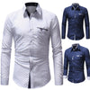 Men's Five-Pointed Star Print Casual Long-Sleeved Shirt - Verzatil 