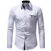Men's Five-Pointed Star Print Casual Long-Sleeved Shirt - Verzatil 