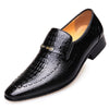Crocodile-Print Men's Leather Shoes - Verzatil 