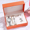 Women Quartz Watch Set Bracelet Necklace Ring Earrings Gift - Verzatil 