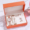 Women Quartz Watch Set Bracelet Necklace Ring Earrings Gift - Verzatil 