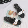 Women's Pearl Buckle Flip Flops Flat Sandals And Slippers - Women's shoes - Verzatil 