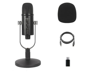 JIY Cross-Border Condenser Microphone Anchor Live K Song Recording Tuning Desktop Mobile Computer USB Wired Microphone - Verzatil 