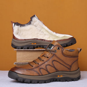 High-Top Leather Shoes Non-Slip Men's Boots - Verzatil 
