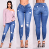 European And American Stretch Ripped High-Waisted Jeans - Verzatil 