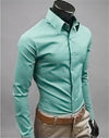 Business Shirt Fashion Candy Color Men's Casual Long-Sleeved Shirt - Verzatil 