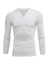 Casual Fashion Pullover Breathable V-neck Long-sleeved Shirt - Verzatil 