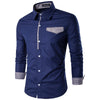 Long-sleeved Shirt New Spring Slim-fit  Trendy Casual Shirt Men's - Verzatil 