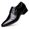 Men's leather Shoes, British style, business and leisure, with pointed - Verzatil 