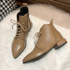 Pointed-toe Small Heel Short Boots Explosive Style women shoes - Verzatil 