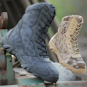 Python pattern desert tactical boots Shoes - Verzatil 