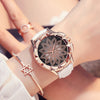 LUXURIOUS ROTATING DIAL LEATHER WRISTWATCH - Verzatil 