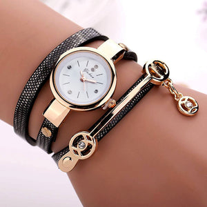 Long-chain thin strap watch quartz watch Three-ring winding bracelet watch - Verzatil 