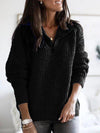 Zip pullover long sleeve sweater sweater coat - Verzatil 