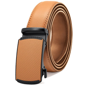 Auto buckle leather leather belt for men - Verzatil 