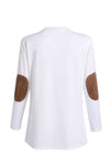 Round neck button patch T-shirt - Verzatil 