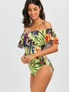 Woman Plus size Swimsuit  One Piece Floral Bathing Suit - Verzatil 