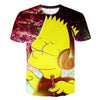 Men's 3D Digital Print Simpson Short Sleeve T-Shirt - Verzatil 