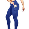 Mobile phone pocket leggings female high elastic  high waist yoga pants - Verzatil 