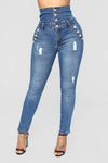 Ripped hole fashion Jeans Women High Waist - Women's Bottom - Verzatil 