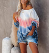 Casual Printed Long-Sleeved Loose-Fitting Sweater - Verzatil 