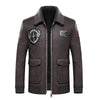 Elegant and High Quality body men's embroidered Leather coat JACKET - Verzatil 
