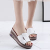 Leather platform sandals for women - Women's shoes - Verzatil 
