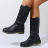 Solid color rider boots - Women's Shoes - Verzatil 