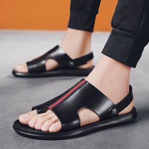Summer casual breathable male leather sandals Shoes - Verzatil 