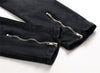 New Jeans men's  knee folds hole side zipper stretch feet - Verzatil 
